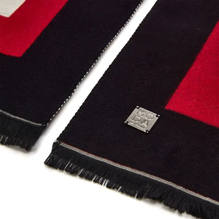 Scarves Women Moda In Pelle Serenascarf Black Red Textile Scarves Women Moda In Pelle Serenascarf Black Red Textile