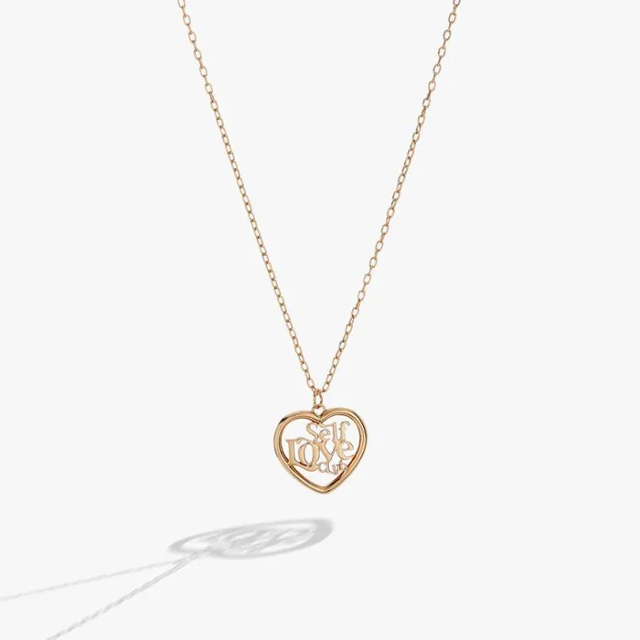SelfLove Club Pendant Necklace Gold Women Alex And Ani Heart