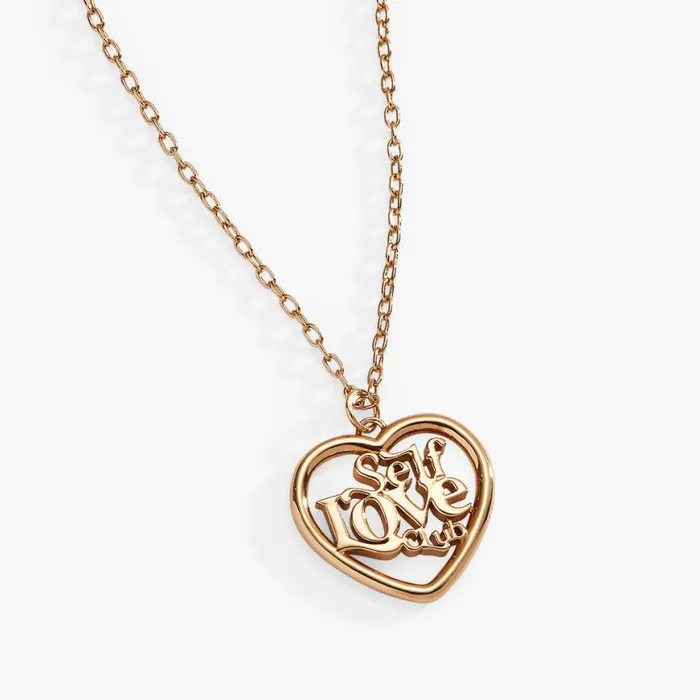 SelfLove Club Pendant Necklace Gold Women Alex And Ani Heart