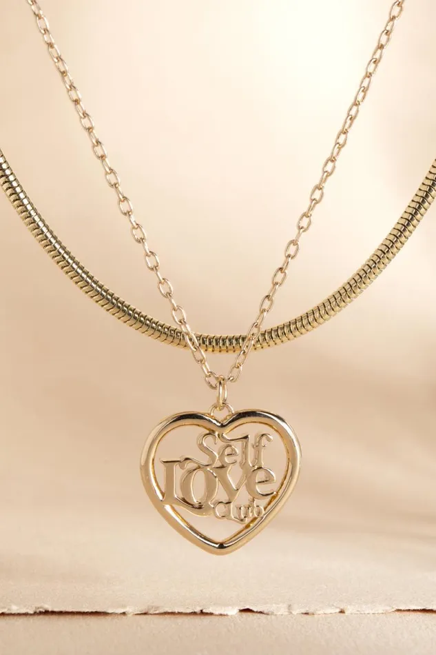 SelfLove Club Pendant Necklace Gold Women Alex And Ani Heart