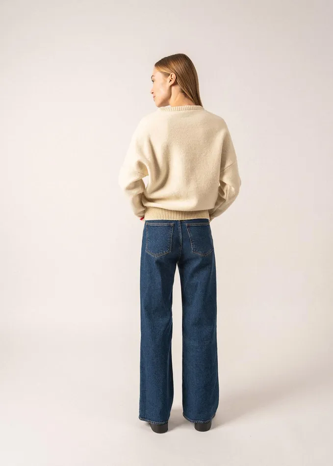 Selune Wool Sweatshirt Ecru Women Saint James Breton Sweaters