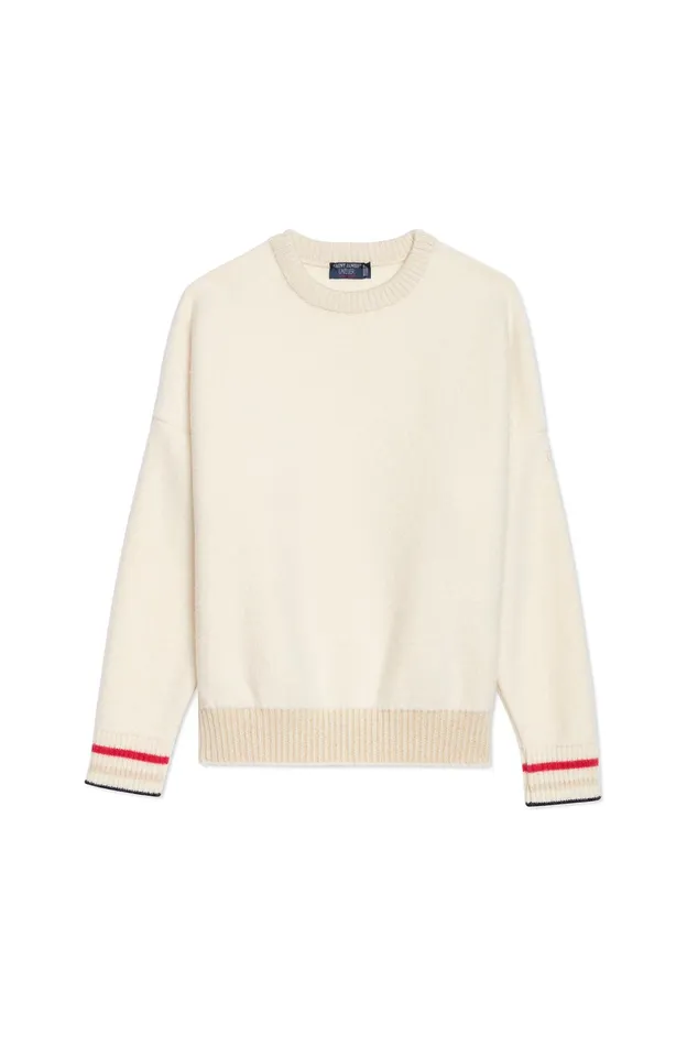 Selune Wool Sweatshirt Ecru Women Saint James Breton Sweaters