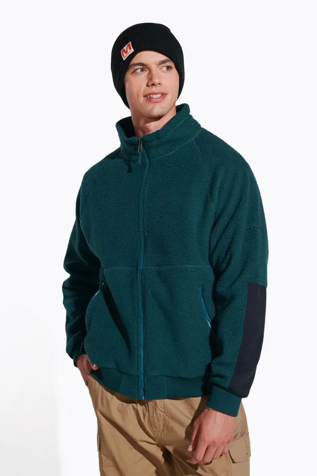 Sherpa Full Zip Sea Moss Men Merrell Tops