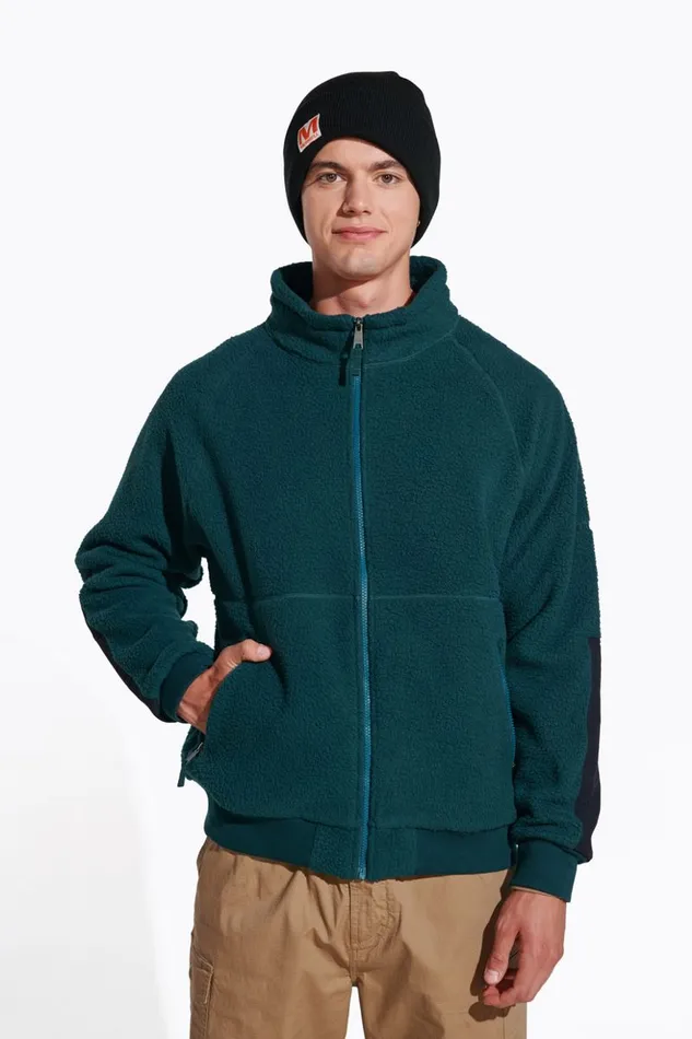 Sherpa Full Zip Sea Moss Men Merrell Tops