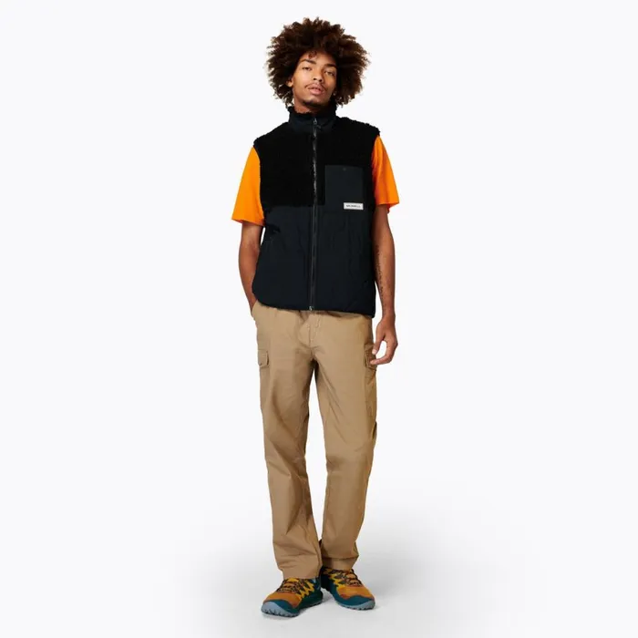 Sherpa Mixup Vest Black Men Merrell Tops