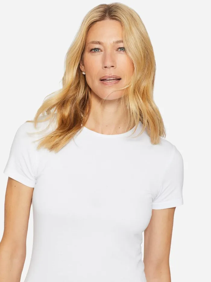 Shirts and Tops Women JMcLaughlin Allie Cap Sleeve Tee White
