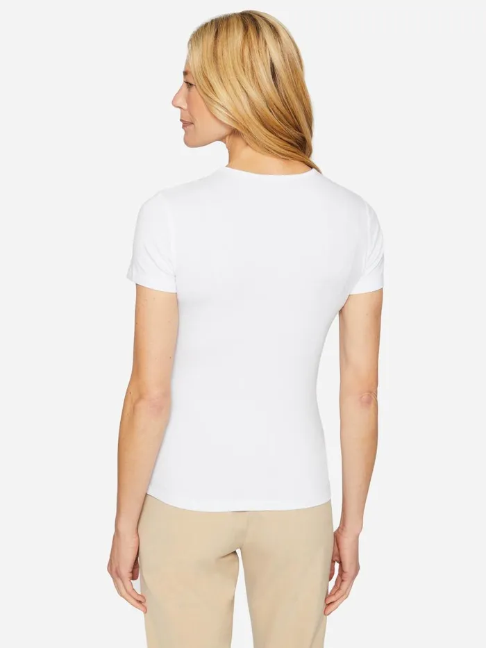 Shirts and Tops Women JMcLaughlin Allie Cap Sleeve Tee White Shirts and Tops Women JMcLaughlin Allie Cap Sleeve Tee White