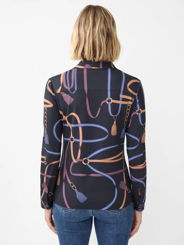 Shirts and Tops Women JMcLaughlin Betty Shirt In Fringe Fete Blackbluepurple