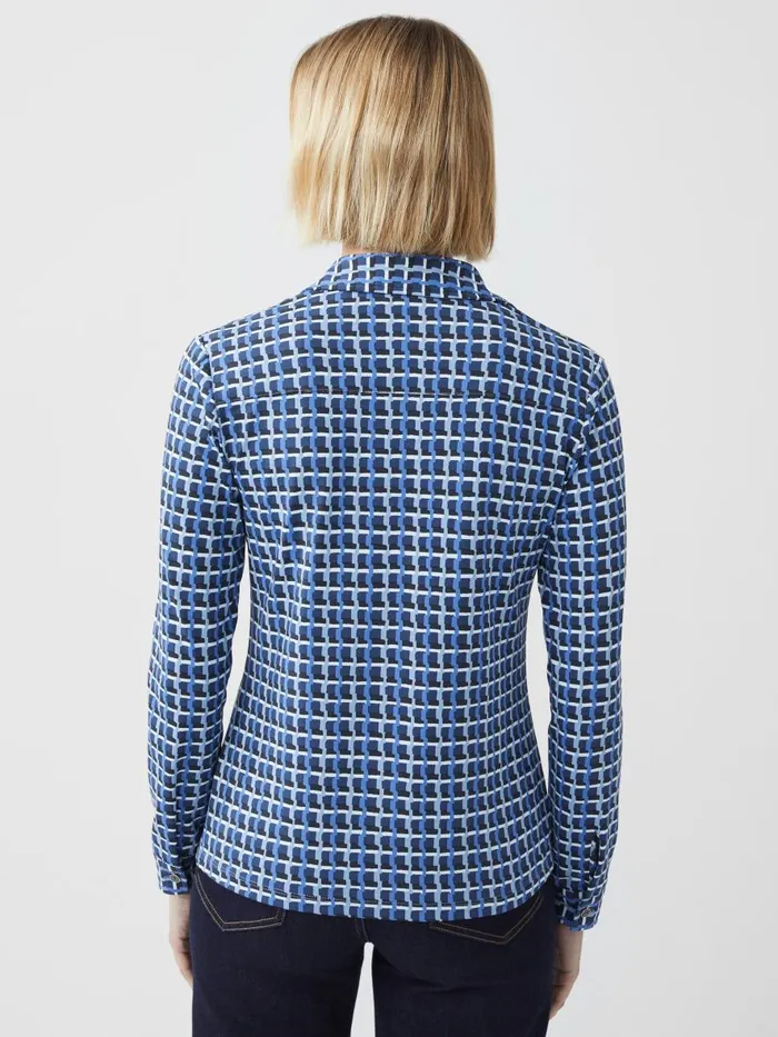 Shirts and Tops Women JMcLaughlin Betty Shirt In Marseilles Geo Dark Blueblack Shirts and Tops Women JMcLaughlin Betty Shirt In Marseilles Geo Dark Blueblack