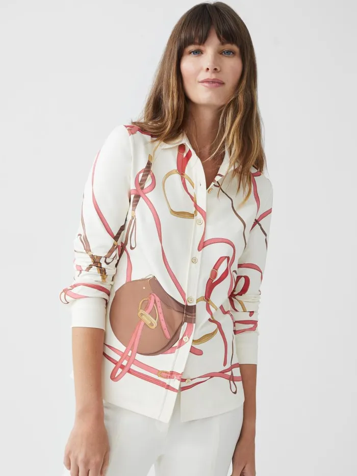 Shirts and Tops Women JMcLaughlin Betty Shirt In Neo Palomino Creamcoralgold