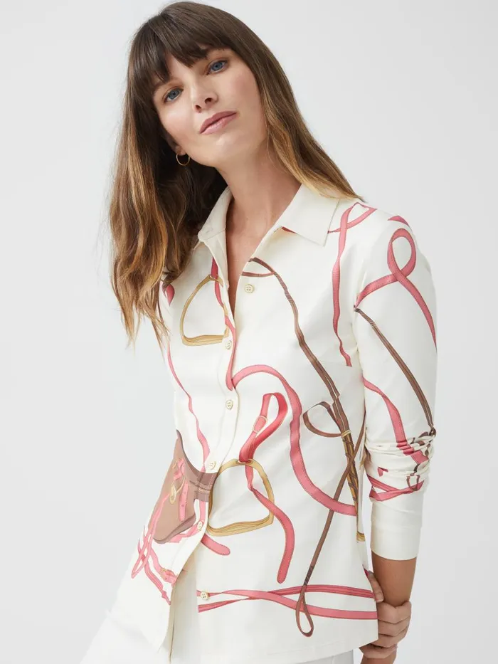 Shirts and Tops Women JMcLaughlin Betty Shirt In Neo Palomino Creamcoralgold