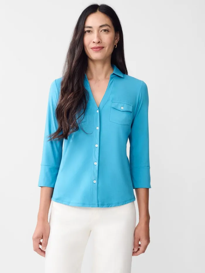 Shirts and Tops Women JMcLaughlin Brynn Lyford Jersey Shirt Maya Blue