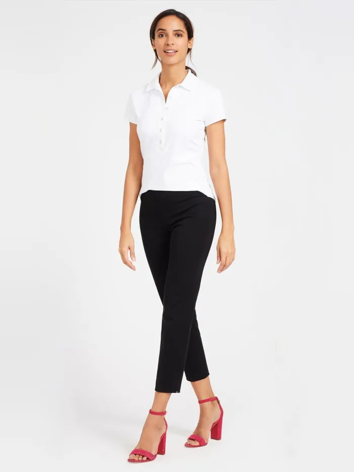 Shirts and Tops Women JMcLaughlin Court Cap Sleeve Polo White