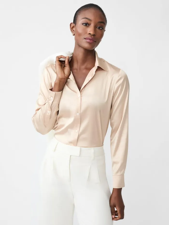 Shirts and Tops Women JMcLaughlin Denver Satin Shirt New Gold