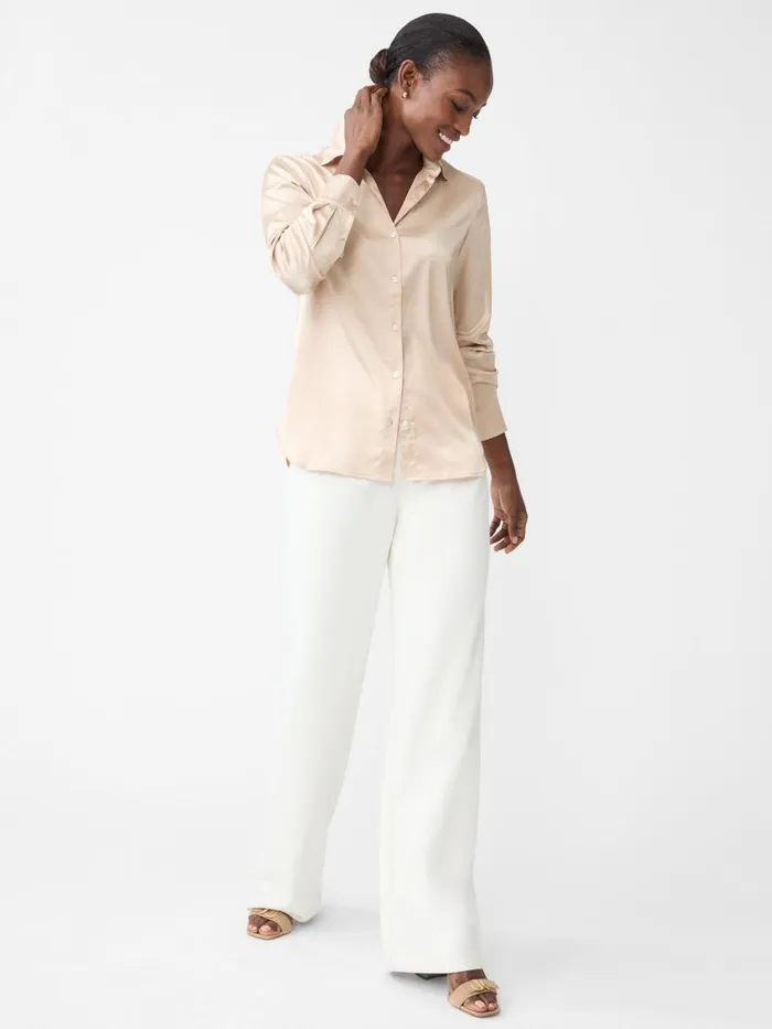 Shirts and Tops Women JMcLaughlin Denver Satin Shirt New Gold Shirts and Tops Women JMcLaughlin Denver Satin Shirt New Gold