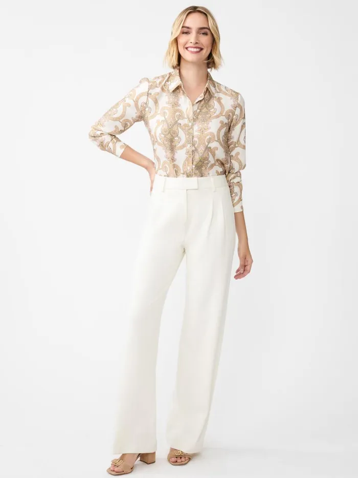 Shirts and Tops Women JMcLaughlin Denver Silk Blend Shirt In Gilded Paisley Creamsand Shirts and Tops Women JMcLaughlin Denver Silk Blend Shirt In Gilded Paisley Creamsand