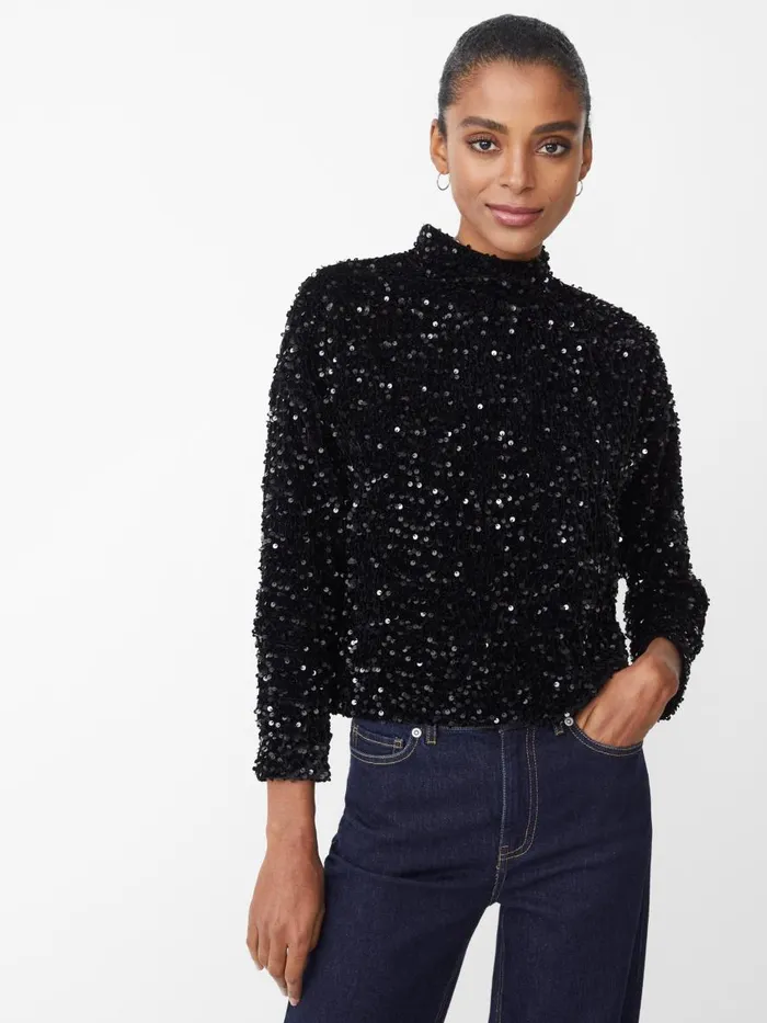 Shirts and Tops Women JMcLaughlin Leeza Sequin Top Black
