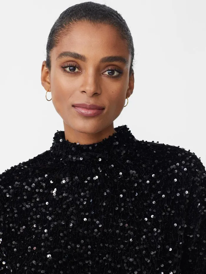 Shirts and Tops Women JMcLaughlin Leeza Sequin Top Black Shirts and Tops Women JMcLaughlin Leeza Sequin Top Black