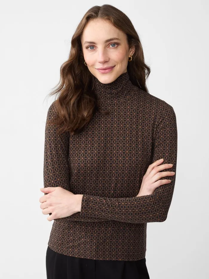 Shirts and Tops Women JMcLaughlin Nadia Turtleneck In Cypruss Point Geo Blackbrown Shirts and Tops Women JMcLaughlin Nadia Turtleneck In Cypruss Point Geo Blackbrown