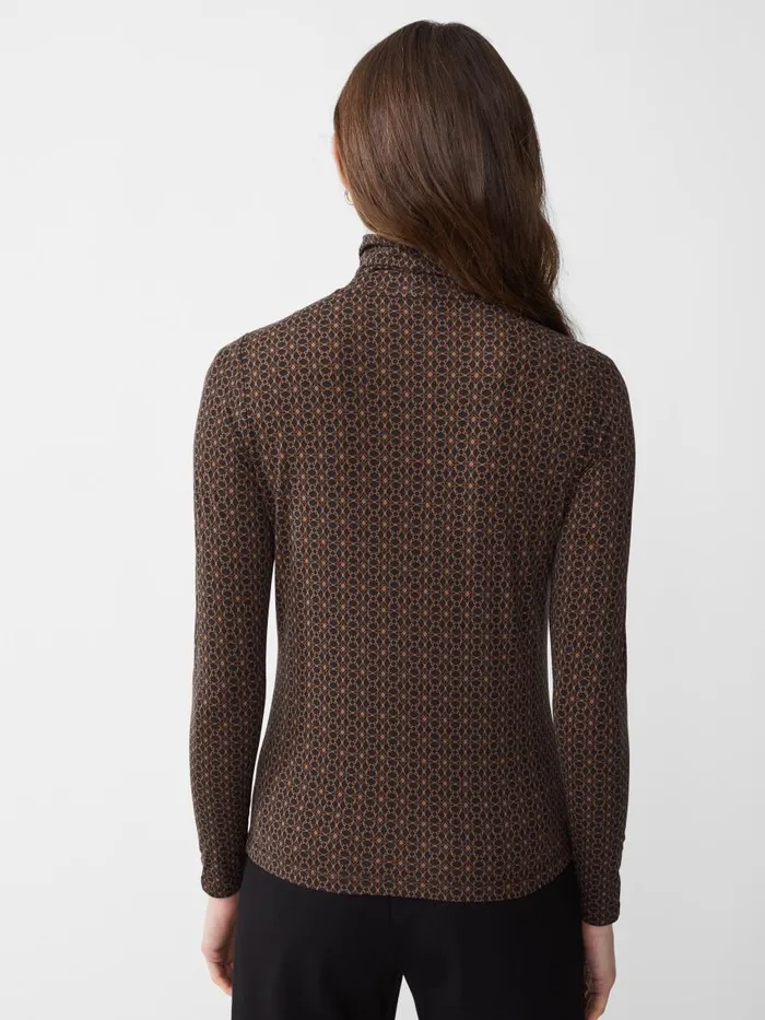 Shirts and Tops Women JMcLaughlin Nadia Turtleneck In Cypruss Point Geo Blackbrown Shirts and Tops Women JMcLaughlin Nadia Turtleneck In Cypruss Point Geo Blackbrown