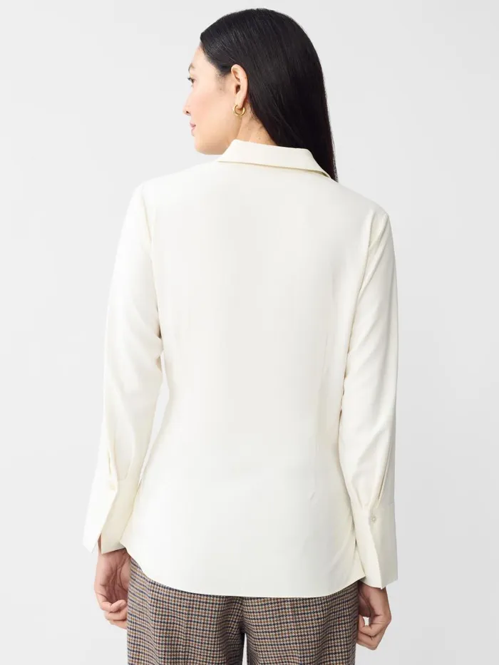 Shirts and Tops Women JMcLaughlin Salma Silk Shirt Egret White Shirts and Tops Women JMcLaughlin Salma Silk Shirt Egret White