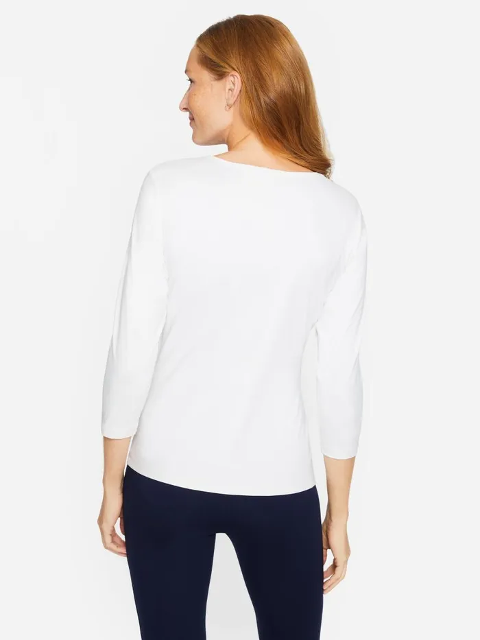 Shirts and Tops Women JMcLaughlin Signature Tee White Shirts and Tops Women JMcLaughlin Signature Tee White