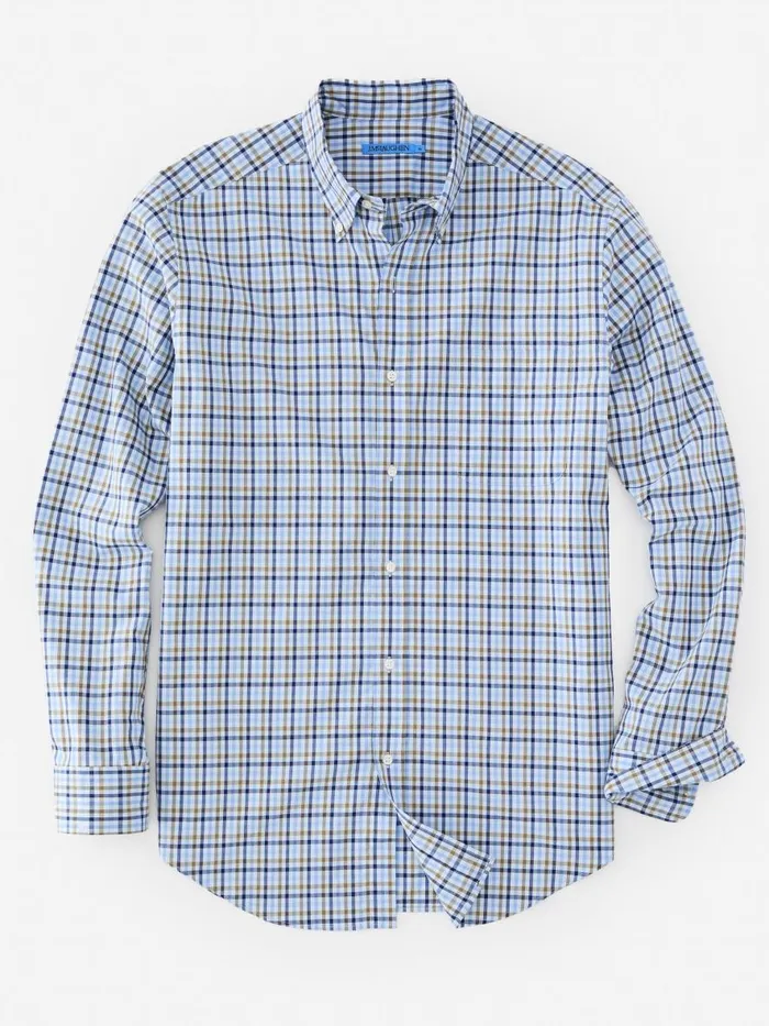 Shirts Men JMcLaughlin Collis Classic Fit Shirt In Check Navybrownlight Blue Shirts Men JMcLaughlin Collis Classic Fit Shirt In Check Navybrownlight Blue