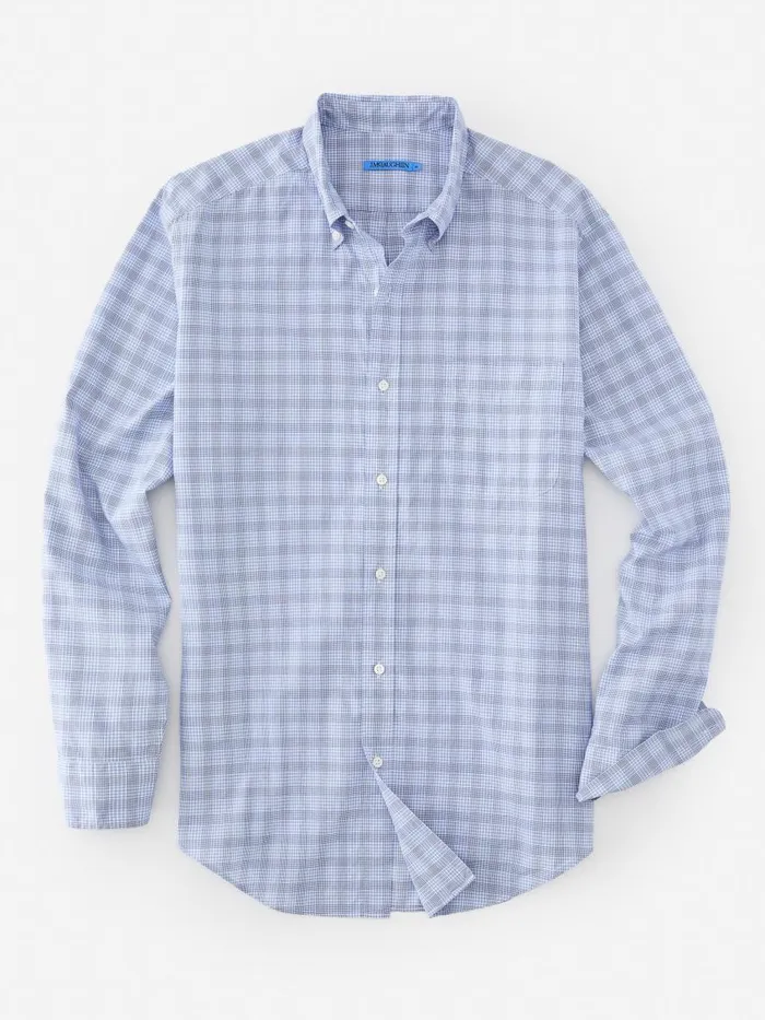 Shirts Men JMcLaughlin Collis Classic Fit Shirt In Glen Plaid Whitebluenavy Shirts Men JMcLaughlin Collis Classic Fit Shirt In Glen Plaid Whitebluenavy