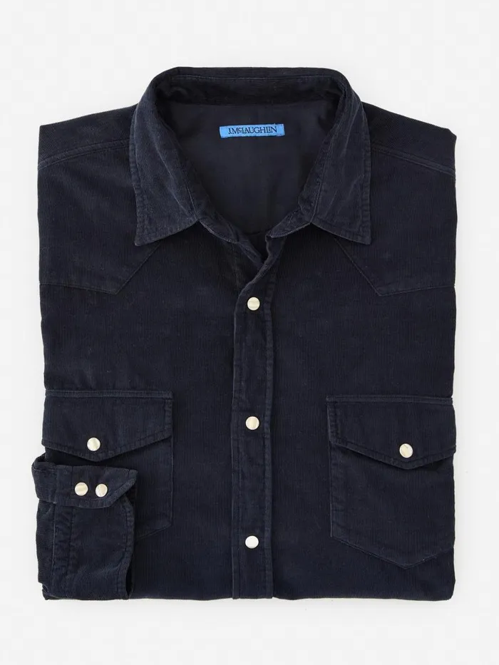 Shirts Men JMcLaughlin Scotto Cord Shirt Navy Shirts Men JMcLaughlin Scotto Cord Shirt Navy