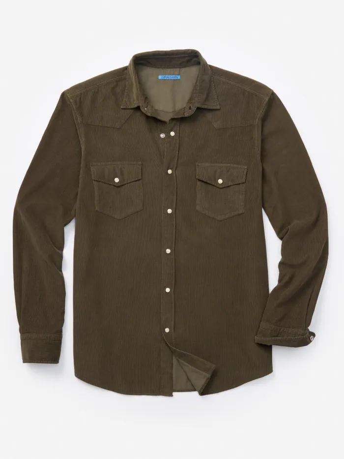 Shirts Men JMcLaughlin Scotto Cord Shirt Olive Shirts Men JMcLaughlin Scotto Cord Shirt Olive