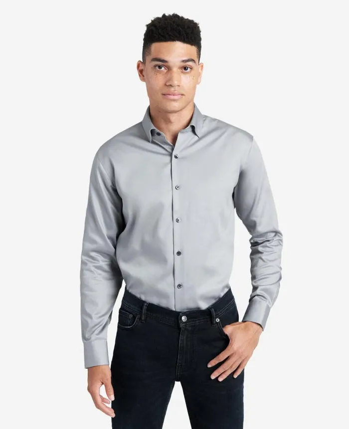 Shirts Men Kenneth Cole RegularFit ButtonDown Stretch Dress Shirt With TEK FIT Flint