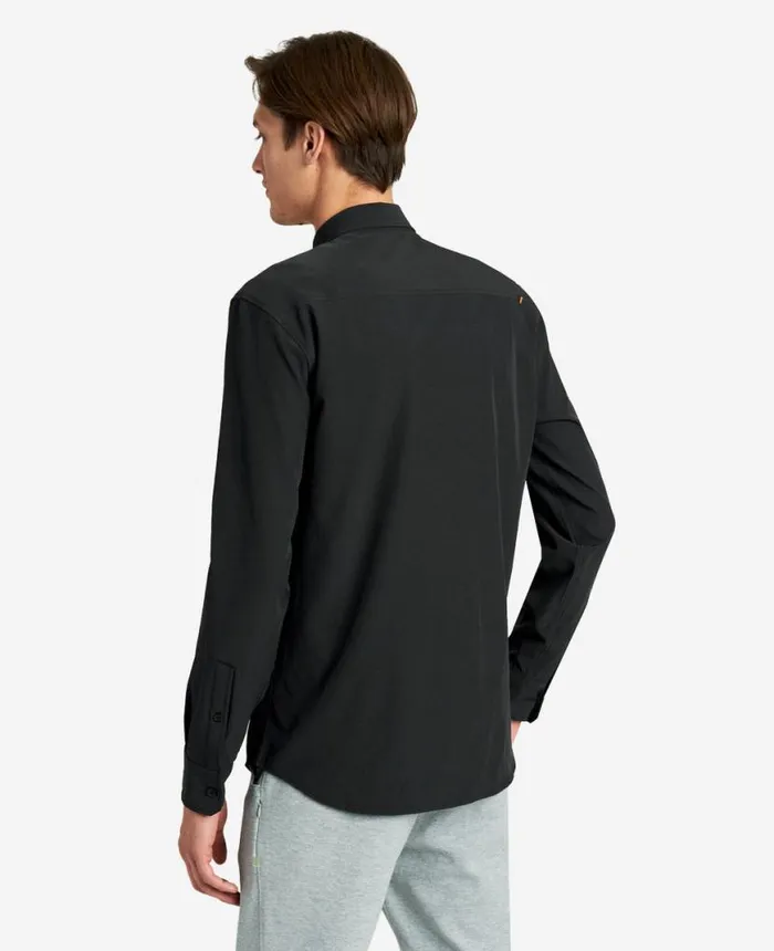Shirts Men Kenneth Cole Stretch Solid ButtonDown Shirt Black