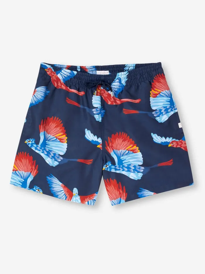 Short Length Swim Shorts Men Derek Rose Swim Shorts Maui 54 Navy