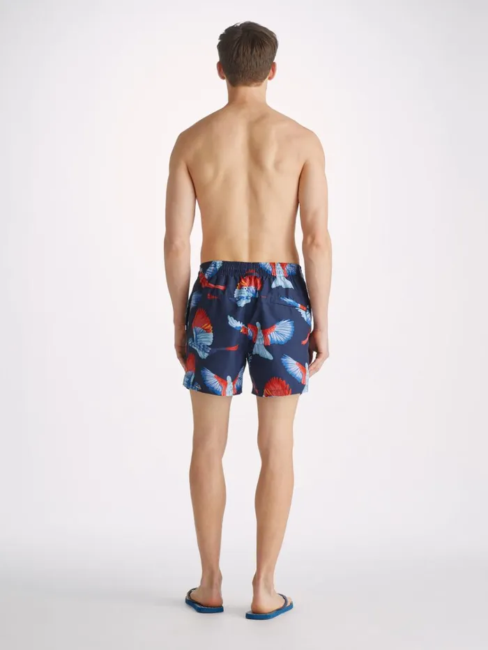 Short Length Swim Shorts Men Derek Rose Swim Shorts Maui 54 Navy