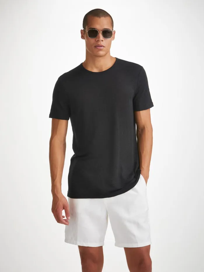 Short Sleeve TShirts Men Derek Rose TShirt Jordan Linen Black