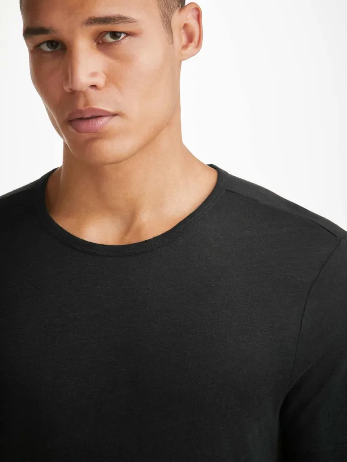 Short Sleeve TShirts Men Derek Rose TShirt Jordan Linen Black