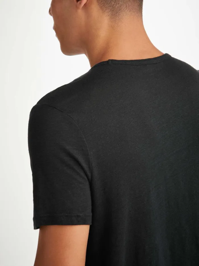 Short Sleeve TShirts Men Derek Rose TShirt Jordan Linen Black