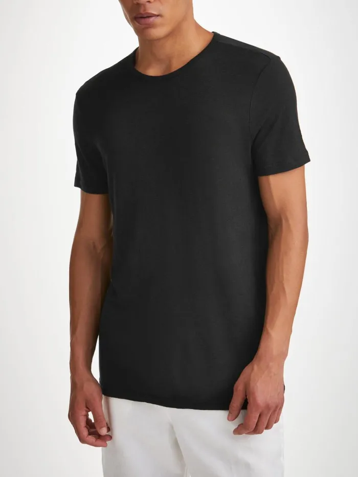Short Sleeve TShirts Men Derek Rose TShirt Jordan Linen Black