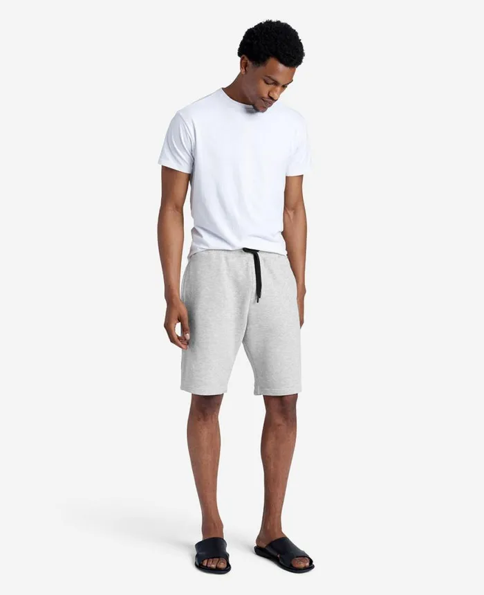 Shorts Men Kenneth Cole French Terry Logo Short Heather Grey Shorts Men Kenneth Cole French Terry Logo Short Heather Grey