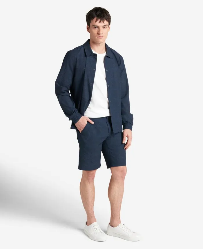 Shorts Men Kenneth Cole Printed Performance Seersucker Short Navy Shorts Men Kenneth Cole Printed Performance Seersucker Short Navy