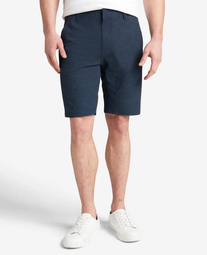 Shorts Men Kenneth Cole Printed Performance Seersucker Short Navy Shorts Men Kenneth Cole Printed Performance Seersucker Short Navy