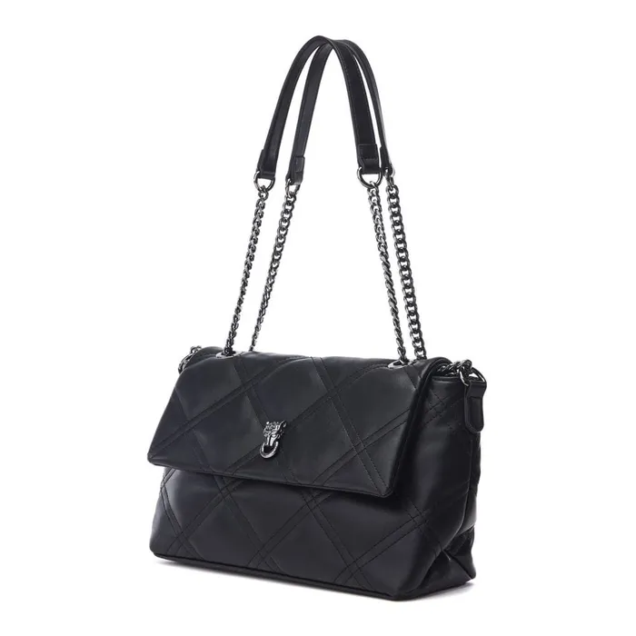 Shoulder Bags Women Moda In Pelle Bea Bag Black Porvair