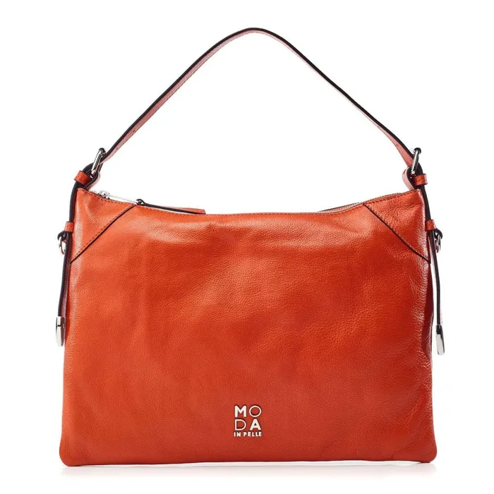 Shoulder Bags Women Moda In Pelle Jasmine Bag Orange Leather