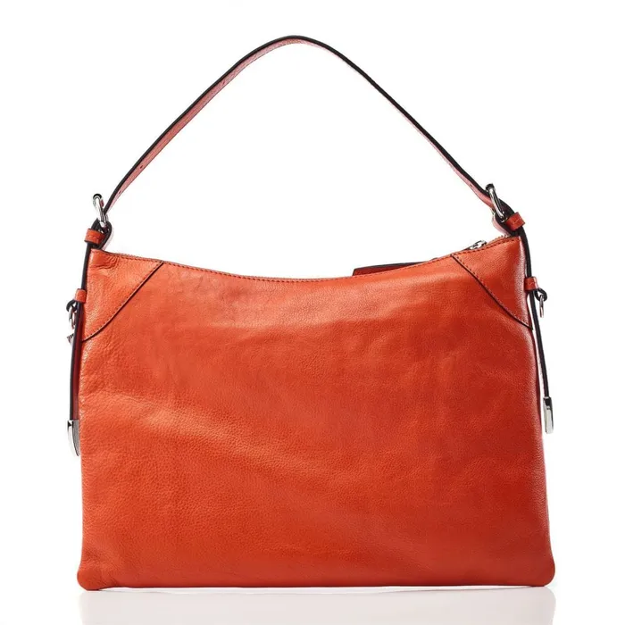 Shoulder Bags Women Moda In Pelle Jasmine Bag Orange Leather