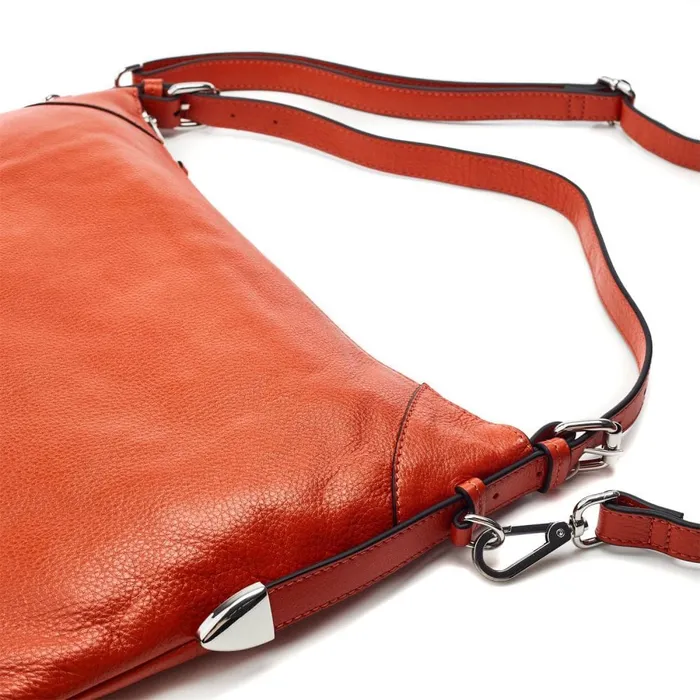 Shoulder Bags Women Moda In Pelle Jasmine Bag Orange Leather