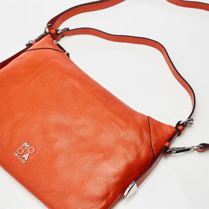 Shoulder Bags Women Moda In Pelle Jasmine Bag Orange Leather