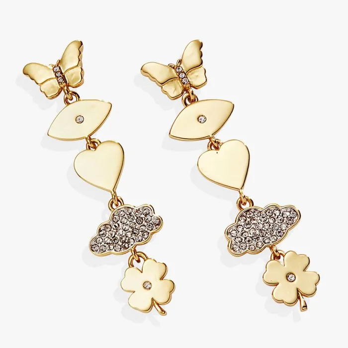 Silver Linings Drop Earrings Two Tone Women Alex And Ani Earrings
