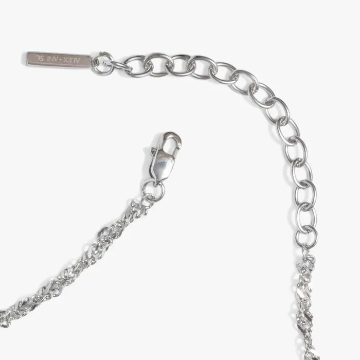 Singapore Chain Charm and Layering Necklace Stainless Steel Silver Women Alex And Ani Chain Or Bracelet Charm Bases