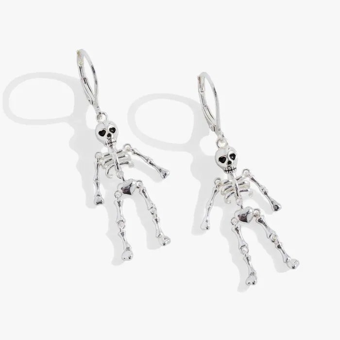 Skeleton Drop Earring Silver Women Alex And Ani Earrings