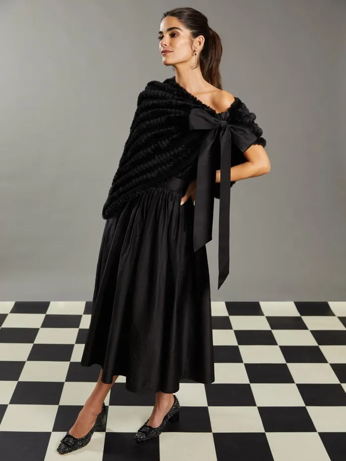 Skirts and Skorts Women JMcLaughlin Alex Silk Skirt RSVP X Steven Stolman Black